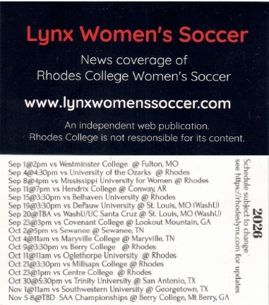image of business card style season schedule